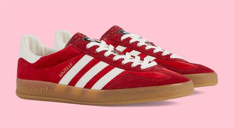 adidas gazelle x gucci red|Adidas X Gucci shoes.